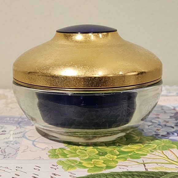 Vintage Guerlain Orchidee Imperiale Cream Container with gold Tone Metal Lid #2 - Picture 2 of 10
